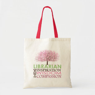 La bolsa de asas linda del bibliotecario