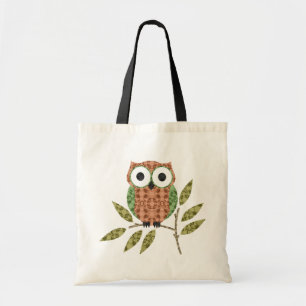 La bolsa de asas linda del búho