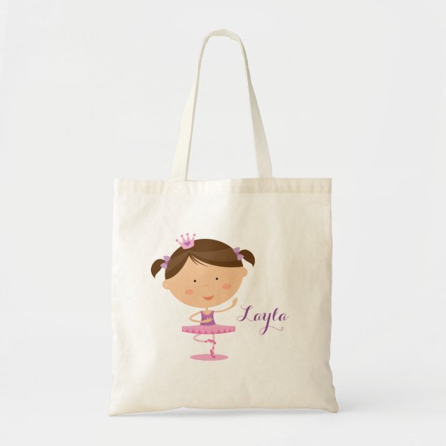 La bolsa de asas linda del chica de la bailarina (Frente)