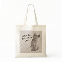 La bolsa de asas linda del gato