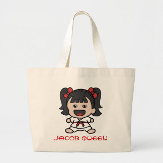 La bolsa de asas linda del karate del chica del