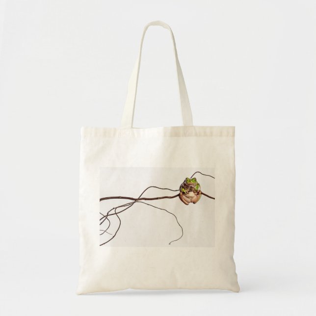 La bolsa de asas linda del presupuesto de la rana (Frente)