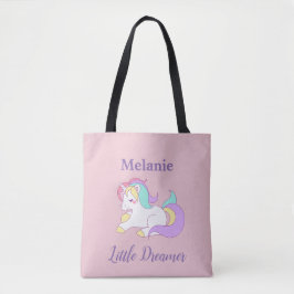 La bolsa de asas linda del unicornio del pequeño