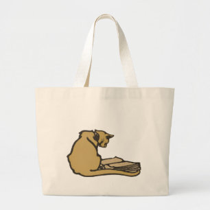La bolsa de asas literaria del jumbo del gato