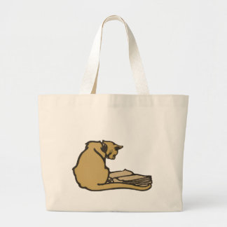 La bolsa de asas literaria del jumbo del gato