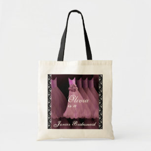 La bolsa de asas menor ROSADA del algodón de la