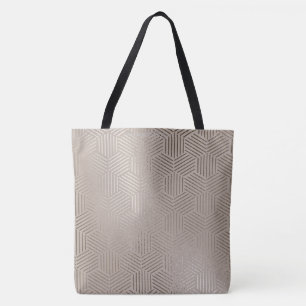 La bolsa de asas metálica geométrica del diseño