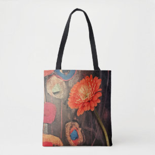 La bolsa de asas moderna del flower power