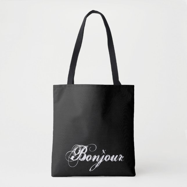 La bolsa de asas negra de Bonjour (Anverso)