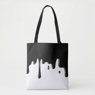 La bolsa de asas negra de goteo del limo