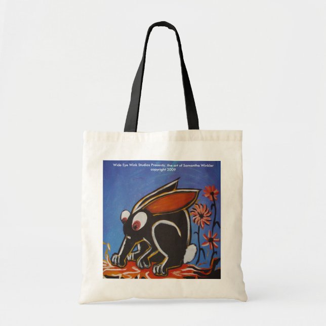 la bolsa de asas negra del conejo (Frente)
