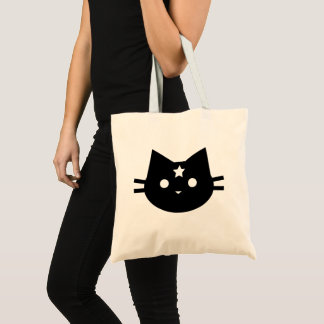 La bolsa de asas negra del gato de la estrella