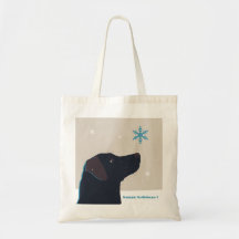 La bolsa de asas negra festiva de Labrador