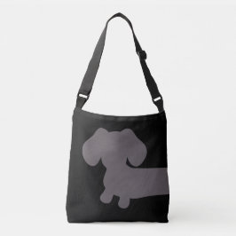 La bolsa de asas negra y gris del Dachshund