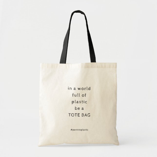 La bolsa de asas ningún plástico (Frente)