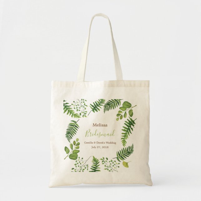 La bolsa de asas nupcial de la ducha del fiesta (Frente)
