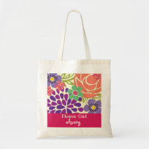 La bolsa de asas nupcial personalizada floral