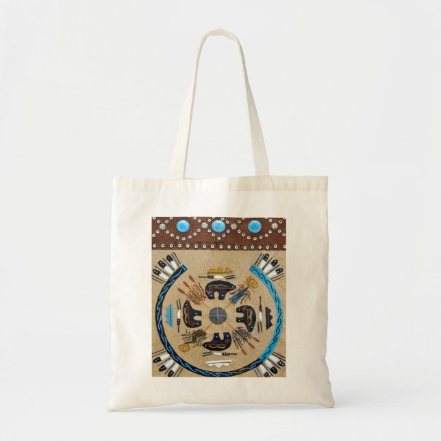 La bolsa de asas occidental de "Sandpainting" del (Frente)