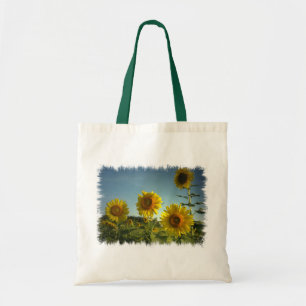 La bolsa de asas orgánica del girasol del jardín