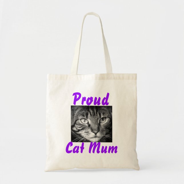 La bolsa de asas orgullosa de la mamá del gato (Frente)