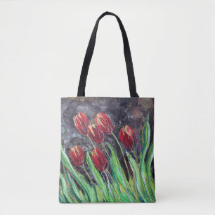 La bolsa de asas original de la flor del arte de