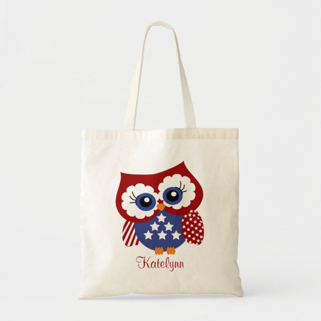 La bolsa de asas patriótica personalizada del (Frente)