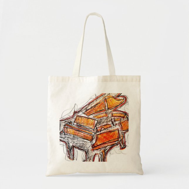 La bolsa de asas perfecta de la lección de piano (Frente)