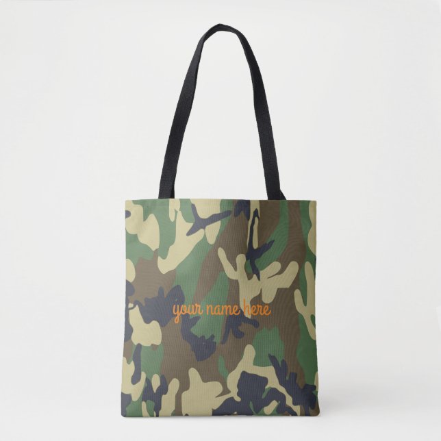 La bolsa de asas personalizada de Camo (Anverso)