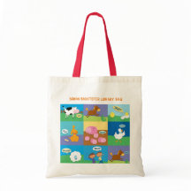 La bolsa de asas personalizada de la biblioteca de