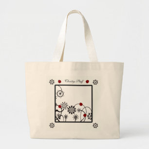 La bolsa de asas personalizada de la mariquita