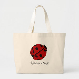 La bolsa de asas personalizada de la mariquita