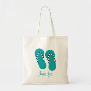 La bolsa de asas personalizada de las sandalias