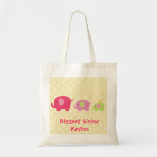 La bolsa de asas personalizada de los elefantes de