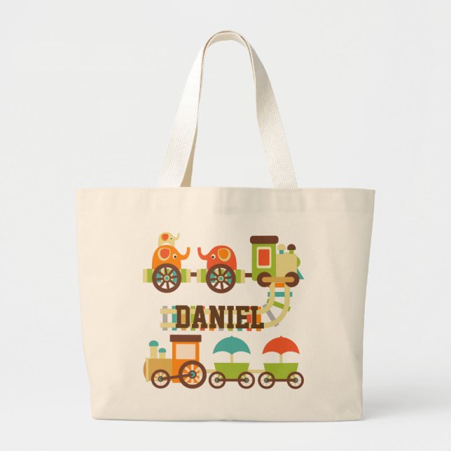 La bolsa de asas personalizada de los trenes (Frente)