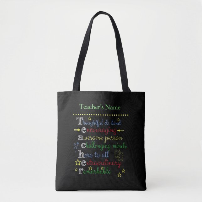 La bolsa de asas personalizada del profesor (Anverso)