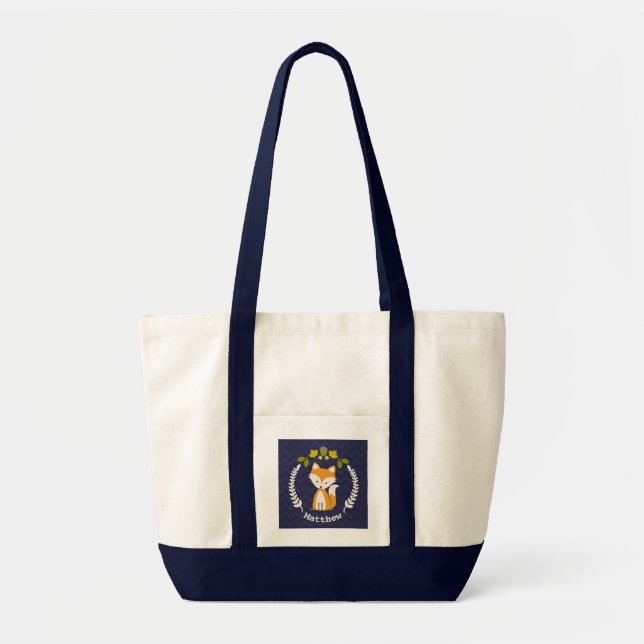 La bolsa de asas personalizada guirnalda del Fox (Frente)
