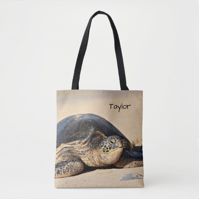 La bolsa de asas personalizada hawaiana de la (Anverso)