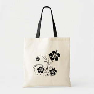 La bolsa de asas personalizada plantilla negra de