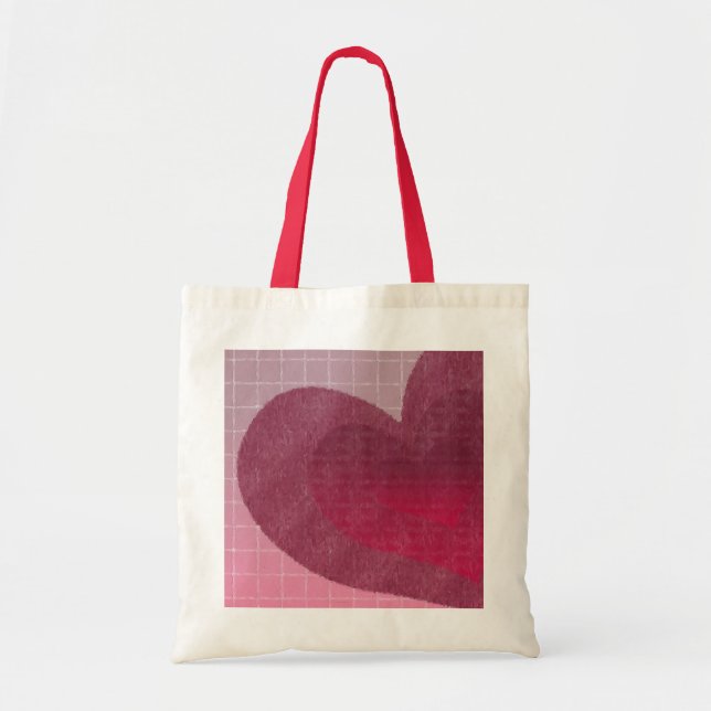 La bolsa de asas pintada de los corazones (Frente)