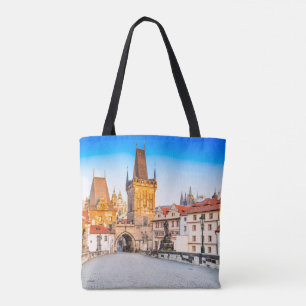 La bolsa de asas Praga de la impresión del