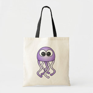 La bolsa de asas púrpura linda de las medusas de