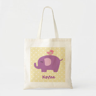 La bolsa de asas púrpura personalizada del