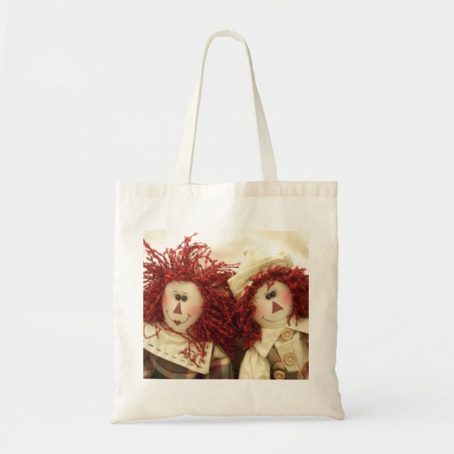 La bolsa de asas Raggedy de las muñecas (Frente)