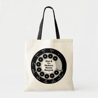 La bolsa de asas retra - reduzca, reutilice,