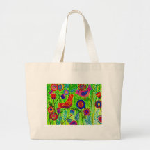La bolsa de asas reutilizable del arte popular