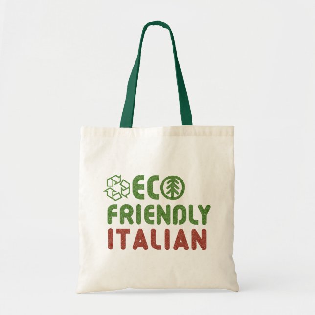 La bolsa de asas reutilizable italiana amistosa de (Frente)