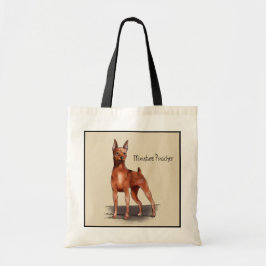 La bolsa de asas (roja) del Pinscher miniatura