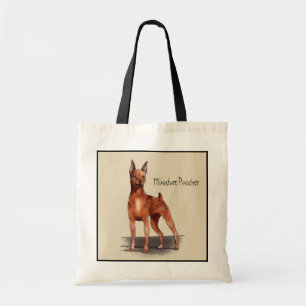La bolsa de asas (roja) del Pinscher miniatura