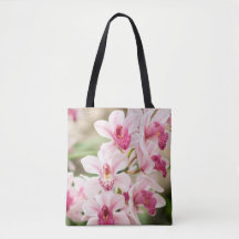 La bolsa de asas rosada de la orquídea