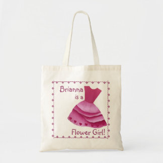 La bolsa de asas ROSADA del algodón de la boda del